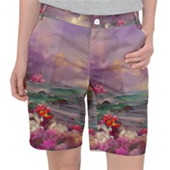 Abstract Flowers  Women s Pocket Shorts by Internationalstore