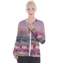 Abstract Flowers  Casual Zip Up Jacket View1