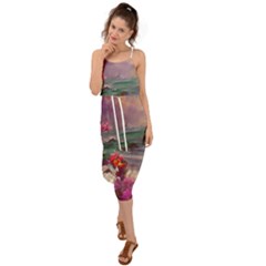 Abstract Flowers  Waist Tie Cover Up Chiffon Dress by Internationalstore