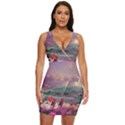 Abstract Flowers  Draped Bodycon Dress View1