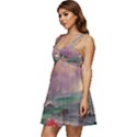 Abstract Flowers  Ruffle Strap Babydoll Chiffon Dress View2