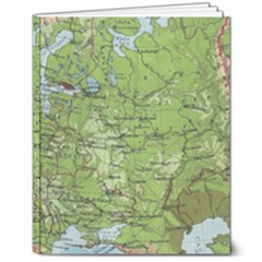 Map Earth World Russia Europe 8  X 10  Softcover Notebook by Bangk1t