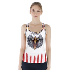 Usa Soccer T- Shirt U S A Patriotic American Flag Soccer Ball Football T- Shirt (1) Racer Back Sports Top by ZUXUMI