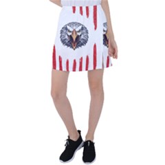 Usa Soccer T- Shirt U S A Patriotic American Flag Soccer Ball Football T- Shirt (1) Tennis Skirt by ZUXUMI