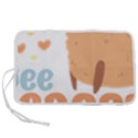 Capybara T- Shirt Bee Cappy - A Cute Capybara And A Bee Illustration T- Shirt Yoga Reflexion Pose T- Shirtyoga Reflexion Pose T- Shirt Pen Storage Case (M) View1