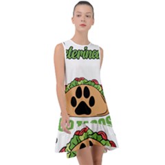 Veterinary Medicine T- Shirt Will Give Veterinary Advice For Tacos Funny Vet Med Worker T- Shirt Frill Swing Dress by ZUXUMI