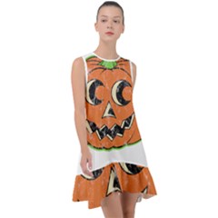 Vintage Halloween Pumpkin T- Shirt Vintage Halloween Pumpkin T- Shirt Frill Swing Dress by ZUXUMI