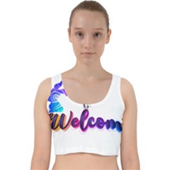 Arts Velvet Racer Back Crop Top by Internationalstore