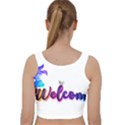 Arts Velvet Racer Back Crop Top View2