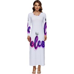 Arts Long Sleeve Longline Maxi Dress by Internationalstore