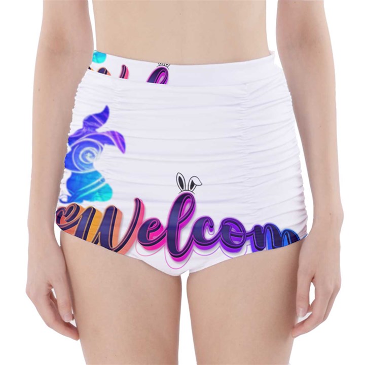 Arts High-Waisted Bikini Bottoms