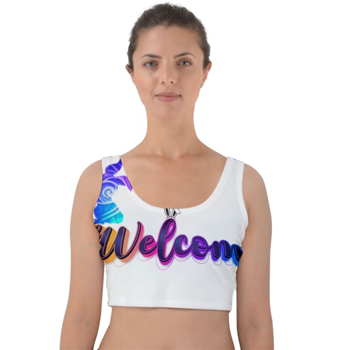 Arts Velvet Crop Top