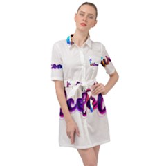 Arts Belted Shirt Dress by Internationalstore