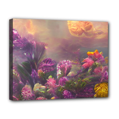 Floral Blossoms  Canvas 14  X 11  (stretched) by Internationalstore