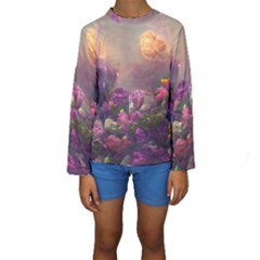 Floral Blossoms  Kids  Long Sleeve Swimwear by Internationalstore