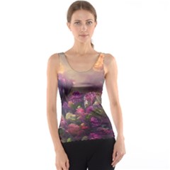 Floral Blossoms  Women s Basic Tank Top by Internationalstore