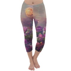 Floral Blossoms  Capri Winter Leggings  by Internationalstore