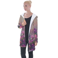 Floral Blossoms  Longline Hooded Cardigan by Internationalstore