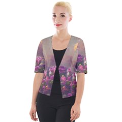 Floral Blossoms  Cropped Button Cardigan by Internationalstore