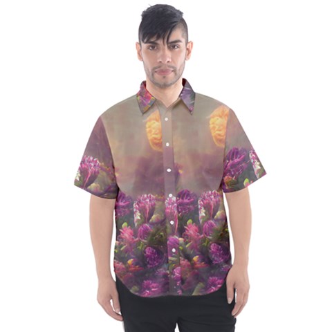 Floral Blossoms  Men s Short Sleeve Shirt by Internationalstore