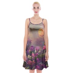 Floral Blossoms  Spaghetti Strap Velvet Dress by Internationalstore