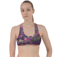 Floral Blossoms  Criss Cross Racerback Sports Bra by Internationalstore