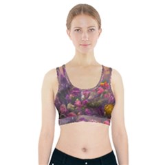 Floral Blossoms  Sports Bra With Pocket by Internationalstore