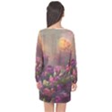 Floral Blossoms  Long Sleeve Chiffon Shift Dress  View2