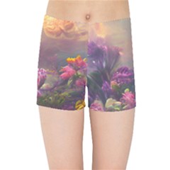 Floral Blossoms  Kids  Sports Shorts by Internationalstore