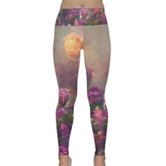 Floral Blossoms  Lightweight Velour Classic Yoga Leggings by Internationalstore