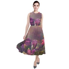 Floral Blossoms  Round Neck Boho Dress by Internationalstore