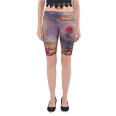 Floral Blossoms  Yoga Cropped Leggings by Internationalstore