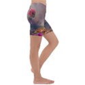 Floral Blossoms  Kids  Lightweight Velour Capri Yoga Leggings View3