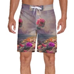 Floral Blossoms  Men s Beach Shorts by Internationalstore