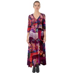 Fantasy  Button Up Boho Maxi Dress by Internationalstore