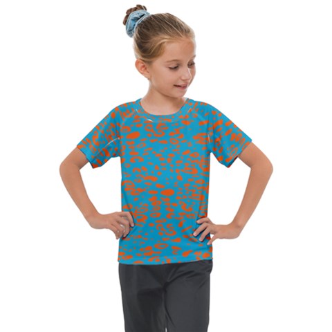 Animal Print Pattern Kids  Mesh Piece T-shirt by Pakjumat