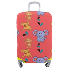 Elephant Monkey Dog Cartoon Luggage Cover (medium) by Pakjumat