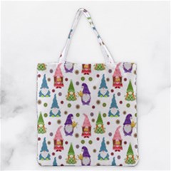 Gnomes Seamless Fantasy Pattern Grocery Tote Bag by Pakjumat