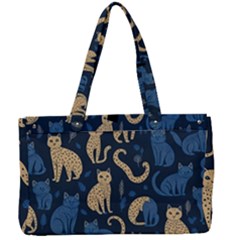 Cat Pattern Animal Canvas Work Bag by Pakjumat