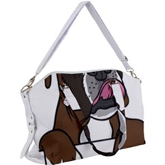 Boxer Dog T- Shirt Boxer T- Shirt Canvas Crossbody Bag by JamesGoode