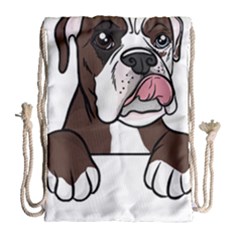 Boxer Dog T- Shirt Tri Colored Boxer T- Shirt Drawstring Bag (large) by JamesGoode