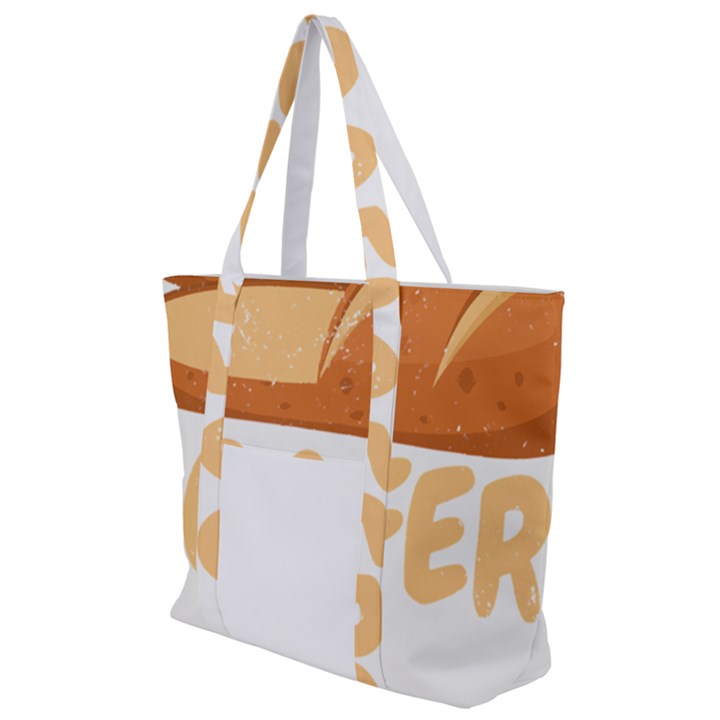 Bread Baking T- Shirt Funny Bread Baking Baker Loafers T- Shirt Zip Up Canvas Bag