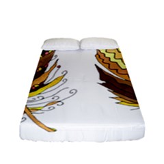 Feathers Design T- Shirtfeathers T- Shirt Fitted Sheet (full/ Double Size) by ZUXUMI