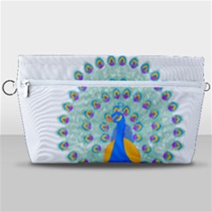 Peacock T-shirtwhite Look Calm Peacock 28 T-shirt (1) Handbag Organizer by EnriqueJohnson