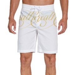 Breathe T- Shirt Breathe In Gold T- Shirt (1) Men s Beach Shorts by JamesGoode