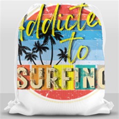 Bright Colorfull Addicted To Surfing T- Shirt Bright Colorfull Addicted To Surfing T- Shirt T- Shirt Drawstring Bag (large) by JamesGoode