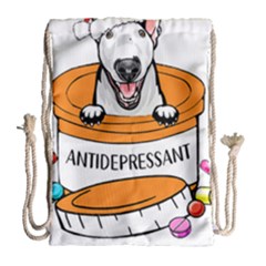 Bull Terrier T- Shirt Cute Bull Terrier T- Shirt Drawstring Bag (large) by JamesGoode