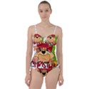 Bulldog T- Shirt Bulldog In Elf Hat T- Shirt Sweetheart Tankini Set View1