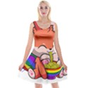 Gay Pride T- Shirt Gay Pride Kawaii Fox Ramen Noodles Rainbow Flag T- Shirt Reversible Velvet Sleeveless Dress View1