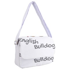 Bulldog T- Shirt Dog Face T- Shirt Courier Bag by JamesGoode